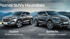 Hyundai promuje dwa modele SUV BIZNES, Motoryzacja - Hyundai rozpoczął kampanię promującą modele SUV – Hyundai Tucson oraz Hyundai Santa Fe dostępne w ofercie wynajmu długoterminowego. Do kampanii pod hasłem „Poznaj SUVy Hyundaia” media zaplanował i zakupił dom mediowy Havas Media.